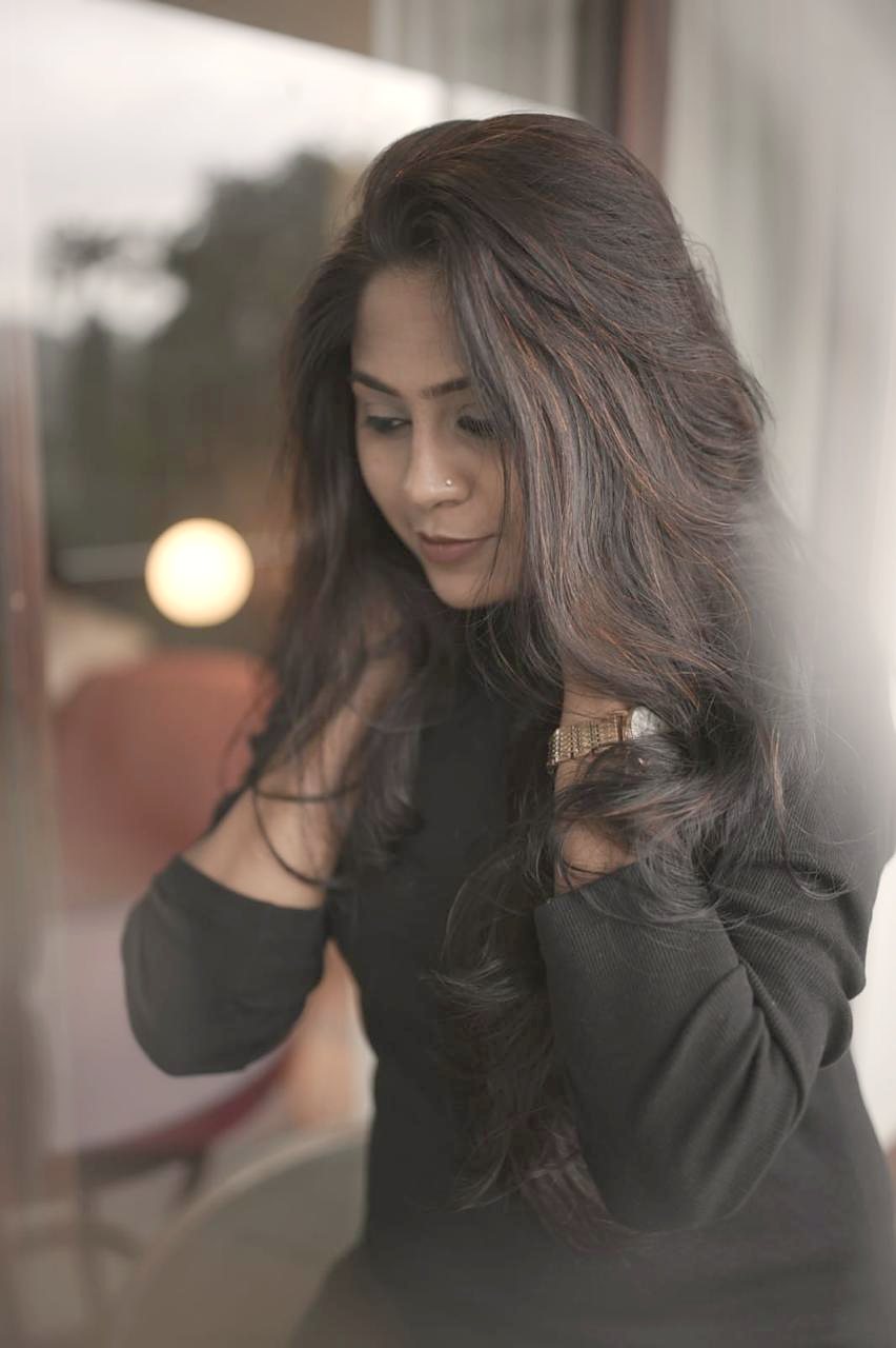 Editorial portrait with long hair